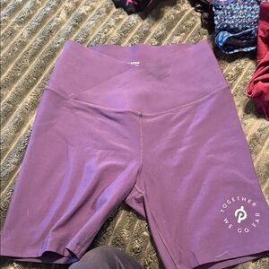 Peloton Eggplant High-Waist Bike Shorts